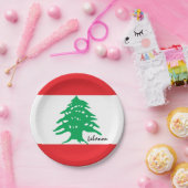 Libanesische Fahne-Teller, Party, Sport, Libanon Pappteller (Party)