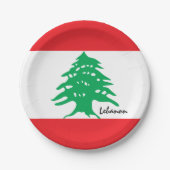 Libanesische Fahne-Teller, Party, Sport, Libanon Pappteller (Vorderseite)