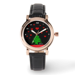 libanesische Fahnen / Liebe Armbanduhr