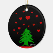 libanesische Fahnen / Liebe Keramik Ornament (Links)