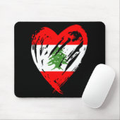 libanesische Flag Herzgeschenk Mousepad (Mit Mouse)