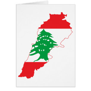 libanesische Flag-Karte