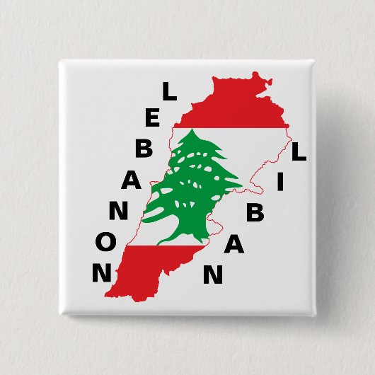 libanesische Flag-Karte Button (Vorderseite)