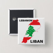 libanesische Flag-Karte Button (Vorne & Hinten)
