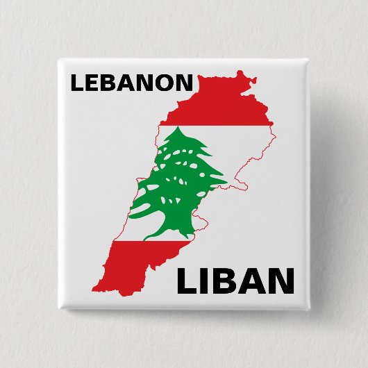 libanesische Flag-Karte Button (Vorderseite)