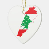 libanesische Flag-Karte Keramikornament (Links)