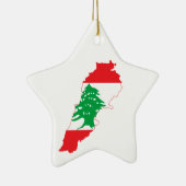 libanesische Flag-Karte Keramikornament (Rechts)
