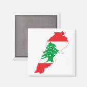 libanesische Flag-Karte Magnet (Vorderseite/Rückseite)