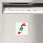 libanesische Flag-Karte Magnet (In Situ (Geschirrspüler))