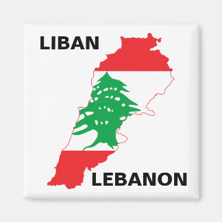 libanesische Flag-Karte Magnet