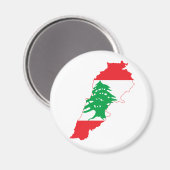 libanesische Flag-Karte Magnet (Vorderseite/Rückseite)