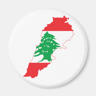 libanesische Flag-Karte Magnet