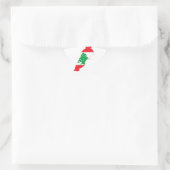 libanesische Flag-Karte Stern-Aufkleber (Tasche)