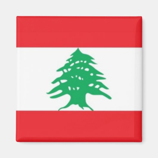 Libanesische FLAG Libanon, Kühlschrank Magnet (Vorne)