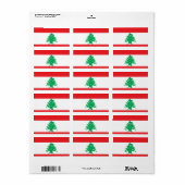 libanesische Flagge Adressaufkleber (Vorne)