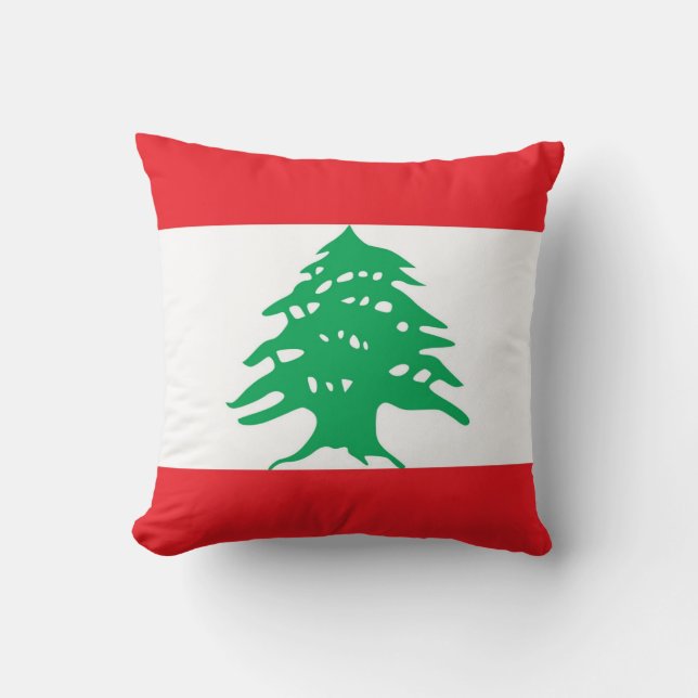 Libanesische Flagge Amerikas MoJo Pillow Kissen (Vorderseite)