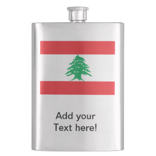 libanesische Flagge Flachmann