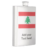 libanesische Flagge Flachmann (Rechts)