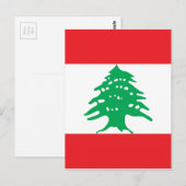 Libanesische Flagge - Flagge ع Libanon م ل ل ب ن ا Postkarte (Vorne/Hinten)