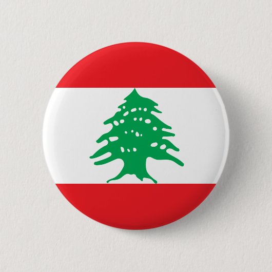 Libanesische Flagge - Flagge von der Libanon Button (Vorderseite)