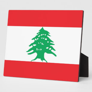 libanesische Flagge Fotoplatte