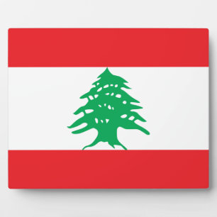 libanesische Flagge Fotoplatte