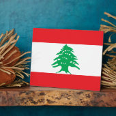 libanesische Flagge Fotoplatte (Seite)