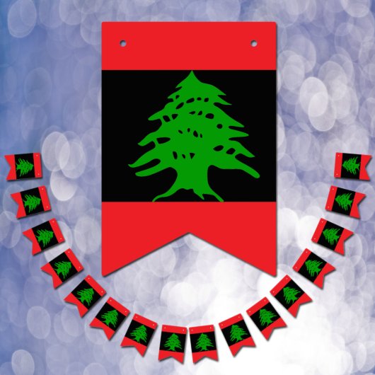Libanesische Flagge Invertiert Schwarz, Libanon-Pa