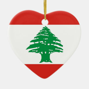 libanesische Flagge Keramikornament
