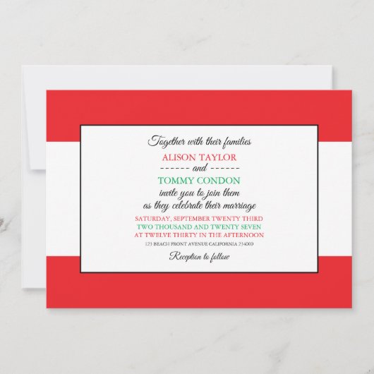 libanesische Flagge, libanesische Hochzeit Einladung (Vorderseite)