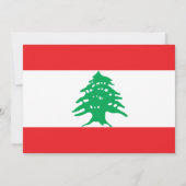 libanesische Flagge, libanesische Hochzeit Einladung (Rückseite)