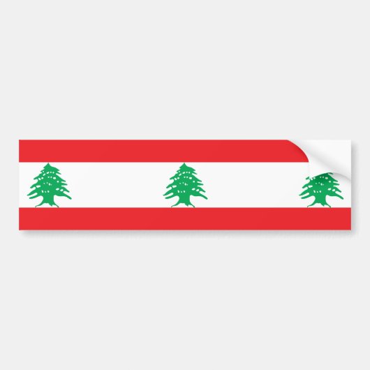 Libanesische Flagge (Libanon-Flagge) Autoaufkleber (Vorne)