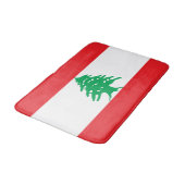 Libanesische Flagge (Libanon-Flagge) Badematte (Schrägansicht)