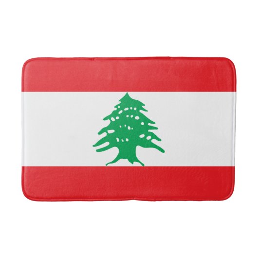 Libanesische Flagge (Libanon-Flagge) Badematte (Vorderseite)