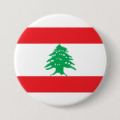 Libanesische Flagge (Libanon-Flagge) Button (Vorderseite)