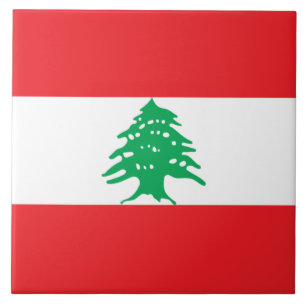 Libanesische Flagge (Libanon-Flagge) Fliese