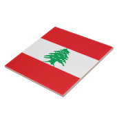 Libanesische Flagge (Libanon-Flagge) Fliese (Seite)