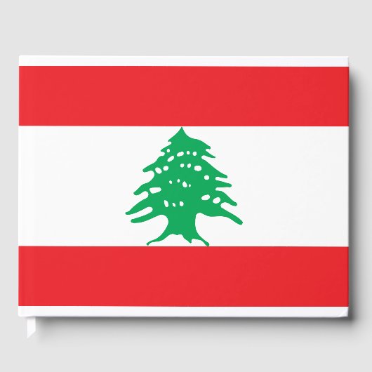 Libanesische Flagge (Libanon-Flagge) Gästebuch (Vorderseite)