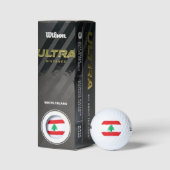 Libanesische Flagge (Libanon-Flagge) Golfball (Verpackungen)