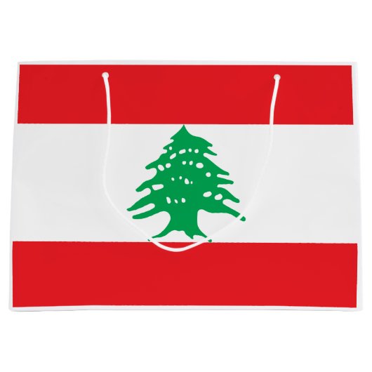 Libanesische Flagge (Libanon-Flagge) Große Geschenktüte (Vorderseite)