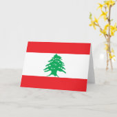 Libanesische Flagge (Libanon-Flagge) Karte (Gelbe Blume)