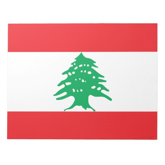 Libanesische Flagge (Libanon-Flagge) Notizblock (Vorderseite)