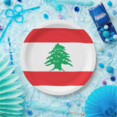 Libanesische Flagge (Libanon-Flagge) Pappteller (Party)
