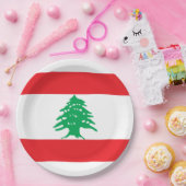 Libanesische Flagge (Libanon-Flagge) Pappteller (Party)