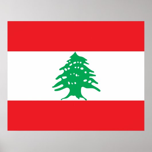 Libanesische Flagge (Libanon-Flagge) Poster (Vorne)