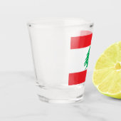 Libanesische Flagge (Libanon-Flagge) Schnapsglas (Links)