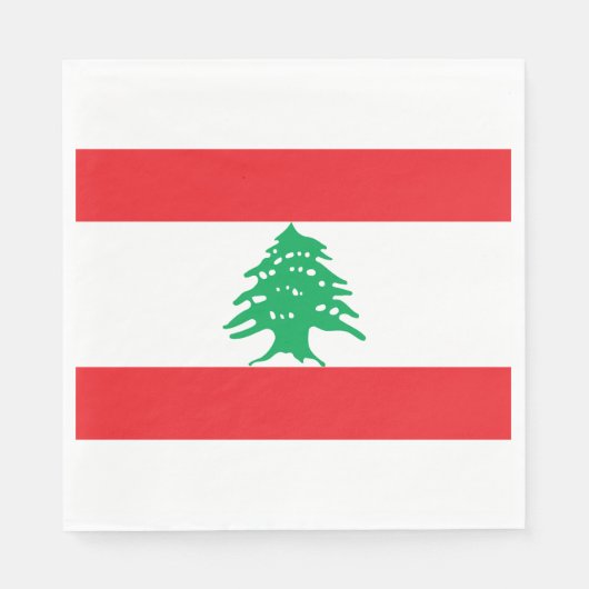 Libanesische Flagge (Libanon-Flagge) Serviette (Vorderseite)