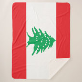 Libanesische Flagge (Libanon-Flagge) Sherpadecke (Vorderseite)