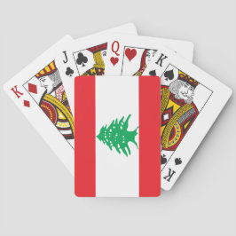 Libanesische Flagge (Libanon-Flagge) Spielkarten
