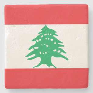 Libanesische Flagge (Libanon-Flagge) Steinuntersetzer